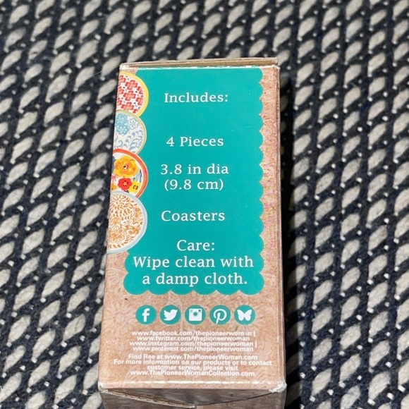 The Pioneer Woman Flea Market Coaster set - Picture 10 of 10